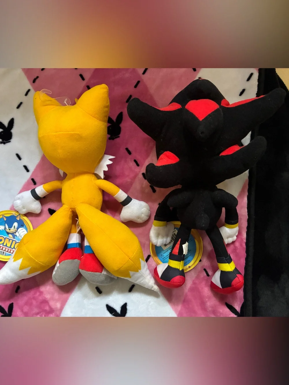 Sonic the Hedgehog Tails Plushies Toy - yellow, white, and red, and black.